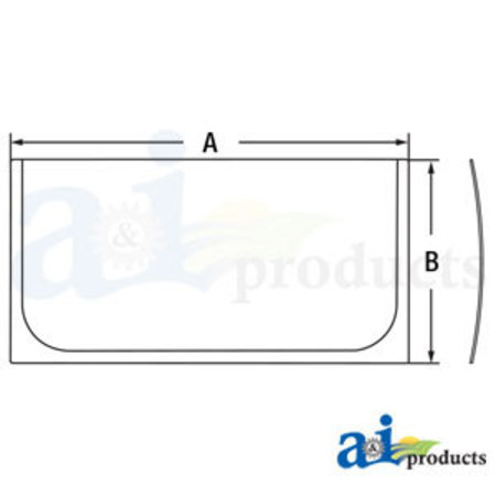 A & I PRODUCTS Glass, Lower Windshield 38" x23" x2" A-4664383